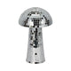 Tabletop Decor | Mosaic Mushroom Mirror Glass Tiles | Silver Metal Finish