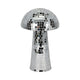 Tabletop Decor | Mosaic Mushroom Mirror Glass Tiles | Silver Metal Finish