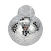 Tabletop Decor | Mosaic Mushroom Mirror Glass Tiles | Silver Metal Finish