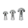 Tabletop Decor | Mosaic Mushroom Mirror Glass Tiles | Silver Metal Finish