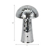Tabletop Decor | Mosaic Mushroom Mirror Glass Tiles | Silver Metal Finish
