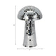 Tabletop Decor | Mosaic Mushroom Mirror Glass Tiles | Silver Metal Finish