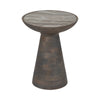 Accent Table | 16" Round Bhainslana Marble Top | Gray Pedestal Base
