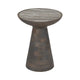 Accent Table | 16" Round Bhainslana Marble Top | Gray Pedestal Base