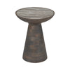 Accent Table | 16" Round Bhainslana Marble Top | Gray Pedestal Base