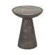 Accent Table | 16" Round Bhainslana Marble Top | Gray Pedestal Base