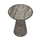 Accent Table | 16" Round Bhainslana Marble Top | Gray Pedestal Base