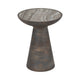 Accent Table | 16" Round Bhainslana Marble Top | Gray Pedestal Base