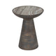 Accent Table | 16" Round Bhainslana Marble Top | Gray Pedestal Base