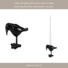 6" Decorative Crow Taper Candle Holder | Raven Black Aluminum Frame
