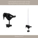 6" Decorative Crow Taper Candle Holder | Raven Black Aluminum Frame