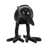 6" Decorative Crow Taper Candle Holder | Raven Black Aluminum Frame