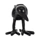6" Decorative Crow Taper Candle Holder | Raven Black Aluminum Frame