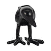 6" Decorative Crow Taper Candle Holder | Raven Black Aluminum Frame