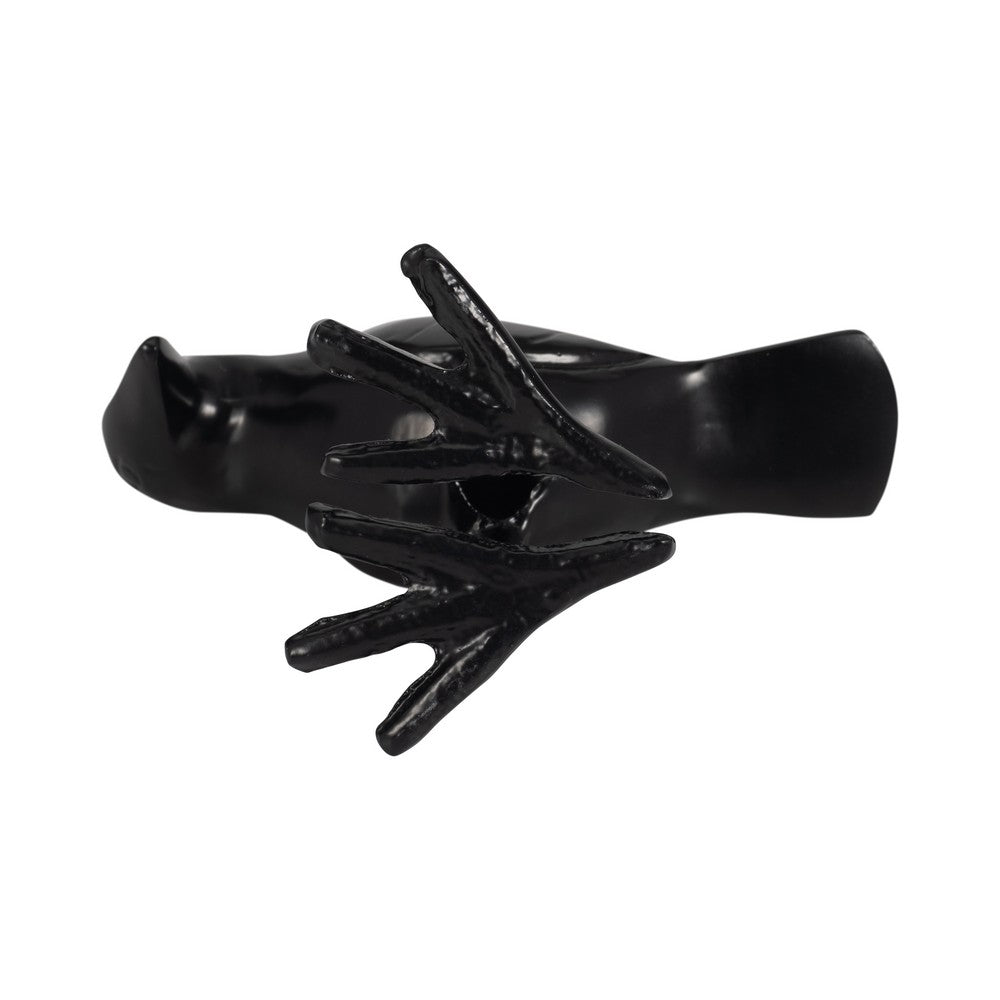 6" Decorative Crow Taper Candle Holder | Raven Black Aluminum Frame