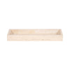 Decorative Tray with Raised Edges | 18" Rectangular | Tan Travertine