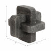 Decorative Knot Sculpture | 5" Black Marble | Retro Geometric Accent