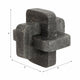 Decorative Knot Sculpture | 5" Black Marble | Retro Geometric Accent