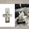 Knot Sculpture | Modern Intersecting Geometric Design | 9" White Marble