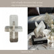 Knot Sculpture | Modern Intersecting Geometric Design | 9" White Marble