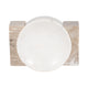 Ulph Decorative Marble Bowl with Onyx stand | White-Tan |10 Inch Round