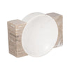 Ulph Decorative Marble Bowl with Onyx stand | White-Tan |10 Inch Round