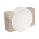 Ulph Decorative Marble Bowl with Onyx stand | White-Tan |10 Inch Round