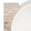 Ulph Decorative Marble Bowl with Onyx stand | White-Tan |10 Inch Round