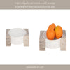 Ulph Decorative Marble Bowl with Onyx stand | White-Tan |10 Inch Round