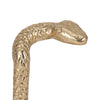Snake Bookend Set of 2 | Textured Gold Aluminum | Square White Marble Base