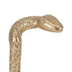 Snake Bookend Set of 2 | Textured Gold Aluminum | Square White Marble Base