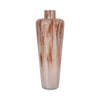 24" Tall Decorative Urn Flower Vase | Nude Drip Finish | Ivory Glass