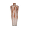 24" Tall Decorative Urn Flower Vase | Nude Drip Finish | Ivory Glass