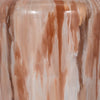 24" Tall Decorative Urn Flower Vase | Nude Drip Finish | Ivory Glass