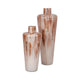 24" Tall Decorative Urn Flower Vase | Nude Drip Finish | Ivory Glass
