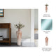 24" Tall Decorative Urn Flower Vase | Nude Drip Finish | Ivory Glass