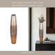 Decorative Flower Vase | Curved Glass Tall Body w Metallic Gold Ombre
