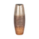 Decorative Flower Vase | Curved Glass Tall Body w Metallic Gold Ombre