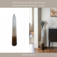 31" Tall Floor Vase | Cylinder Shape | White & Gold Ombre Finish