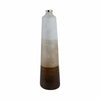 31" Tall Floor Vase | Cylinder Shape | White & Gold Ombre Finish