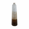 31" Tall Floor Vase | Cylinder Shape | White & Gold Ombre Finish