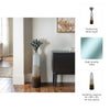 31" Tall Floor Vase | Cylinder Shape | White & Gold Ombre Finish