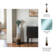 31" Tall Floor Vase | Cylinder Shape | White & Gold Ombre Finish