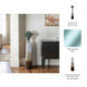 31" Tall Floor Vase | Cylinder Shape | White & Gold Ombre Finish