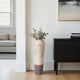 Apex Opulence Floor Vase | Tapered Shape | Multi-Ivory | Gray Iron 32"