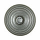 Ribbed Pedestal Decor Bowl | Silvertone & Brown Metallic Ombre Finish | 9" Glass
