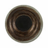 Ribbed Pedestal Decor Bowl | Silvertone & Brown Metallic Ombre Finish | 9" Glass