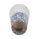 Shawz Decorative Vase | Tapered Bottom Glass | White-Blue Arctic 16"