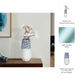 Shawz Decorative Vase | Tapered Bottom Glass | White-Blue Arctic 16"