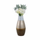 Decorative Flower Vase | 21" Ombre Gold White Metallic Glass Finish